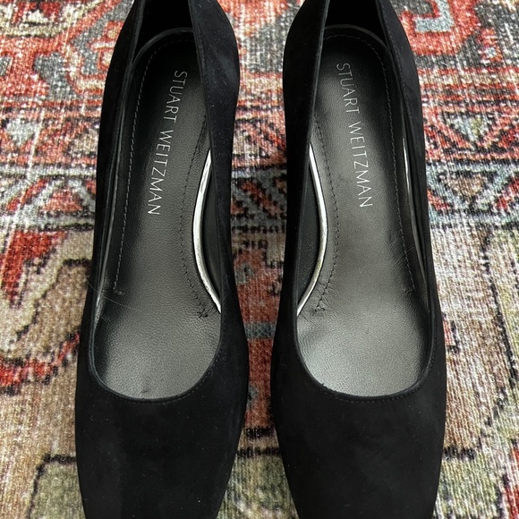 STUART WEITZMAN SUEDE BLOCK HEEL - Picture 1 of 6